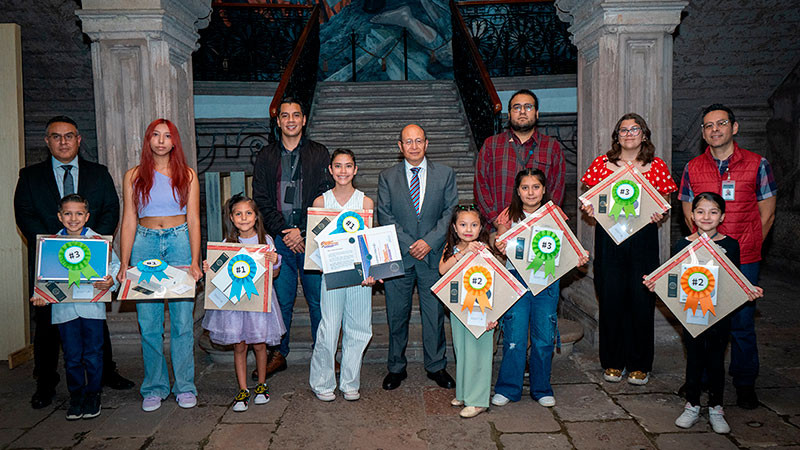 Poder Judicial de Michoacán entregó premios a niñas, niños y adolescentes ganadores del primer concurso de dibujo  
