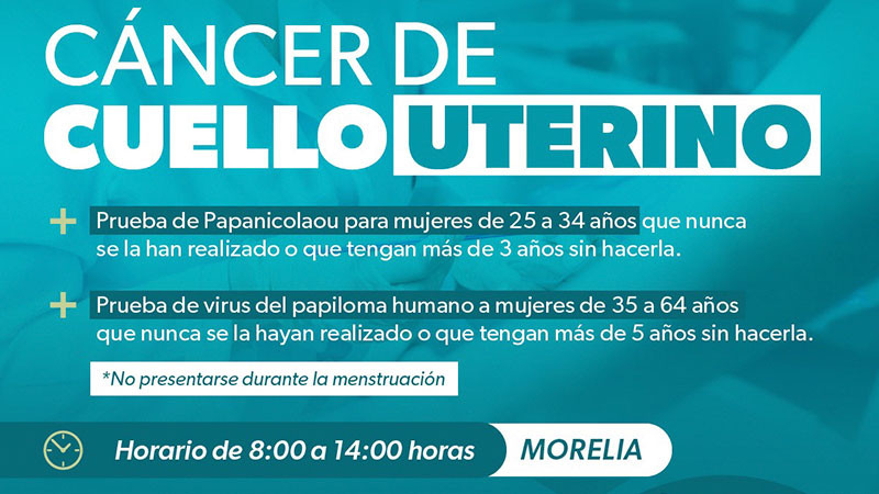 Unidad móvil del sector salud realiza estudios de papanicolaou en Morelia 