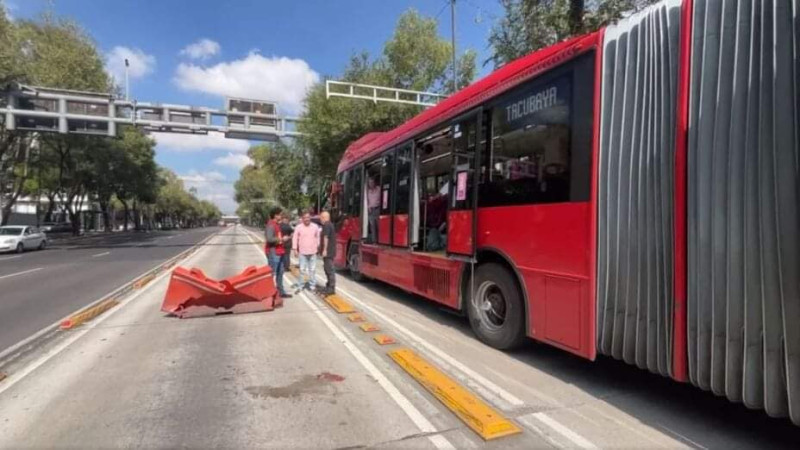 Choque de Metrobús con automóvil deja 10 lesionados en alcaldía Cuauhtémoc 