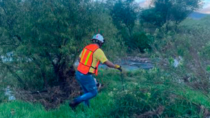 Bomberos de Zitácuaro, Michoacán, siguen en la búsqueda de niño arrastrado por la corriente 