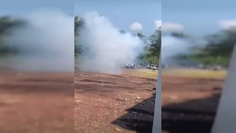 Graban ataque explosivo con dron a policías municipales de Buenavista, Michoacán 