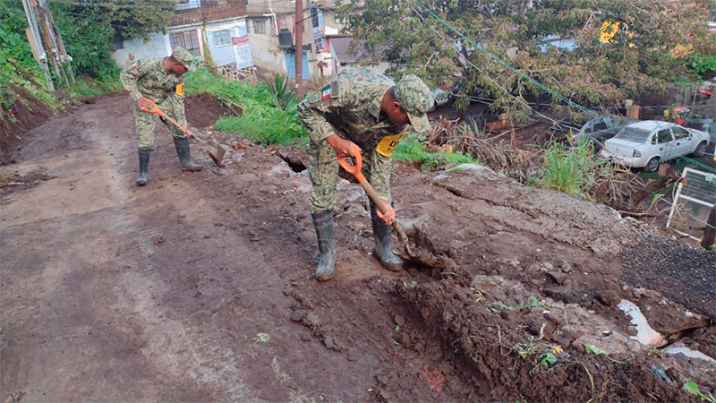 Tras desgajamiento del cerro Cruz de Mayo, Ejército aplica Plan DN III-E en Tlalmanalco, Estado de México