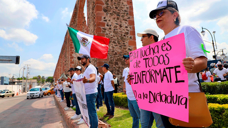 Trabajadores del PJF se manifiestan en Los Arcos contra la Reforma al Poder Judicial 