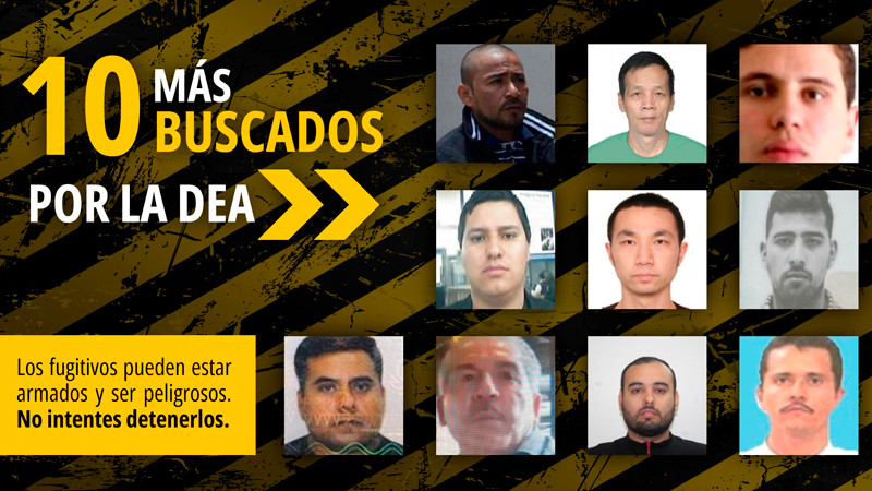 Embajada de EEUU difunde lista de "Los 10 Más Buscados"; incluye a Iván Archivaldo Guzmán 