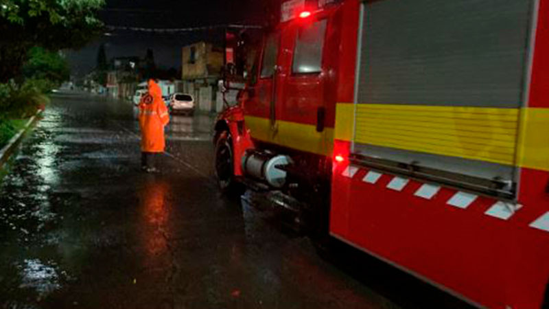 Atiende PC estatal afectaciones por lluvias en Morelia 