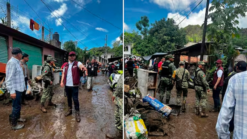 Atienden a mil 500 damnificados por desbordamiento de río en Tejupilco, Estado de México 