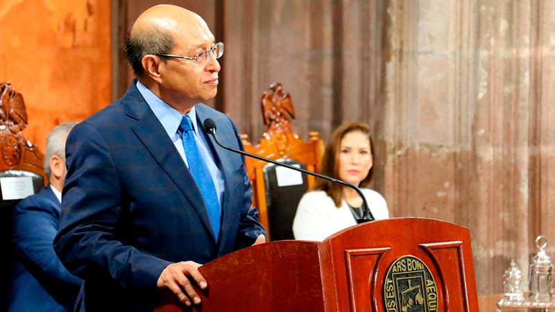 Dialoga magistrado presidente Jorge Reséndiz García con el gobernador Alfredo Ramírez Bedolla 
