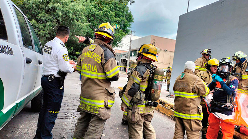 Controla Policía Morelia y PC Municipal fuga de ácido en embotelladora 