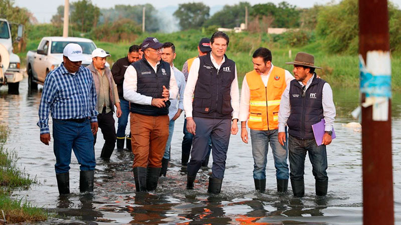 Supervisa Alfonso Martínez, labores de apoyo en los Itzícuaros 