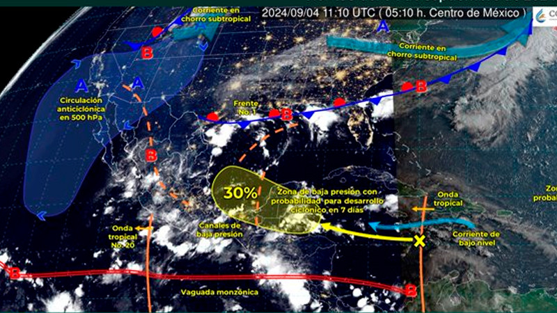 Pronostican lluvias intensas en 7 estados del país 