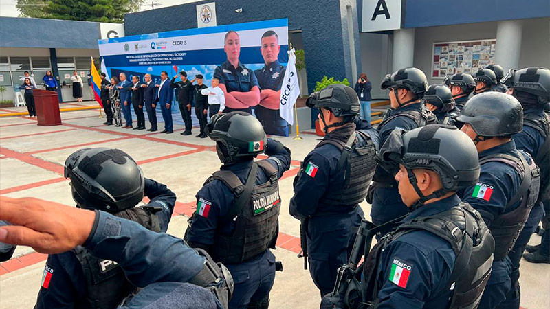 Capacita Policía Nacional de Colombia a policías queretanos en operaciones tácticas