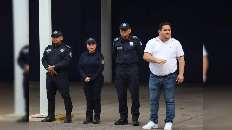 Ratifica Alcalde de Lázaro Cárdenas, compromiso con la seguridad pública del puerto de Michoacán