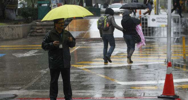 Gran parte del país presentará lluvias fuertes, excepto el occidente 