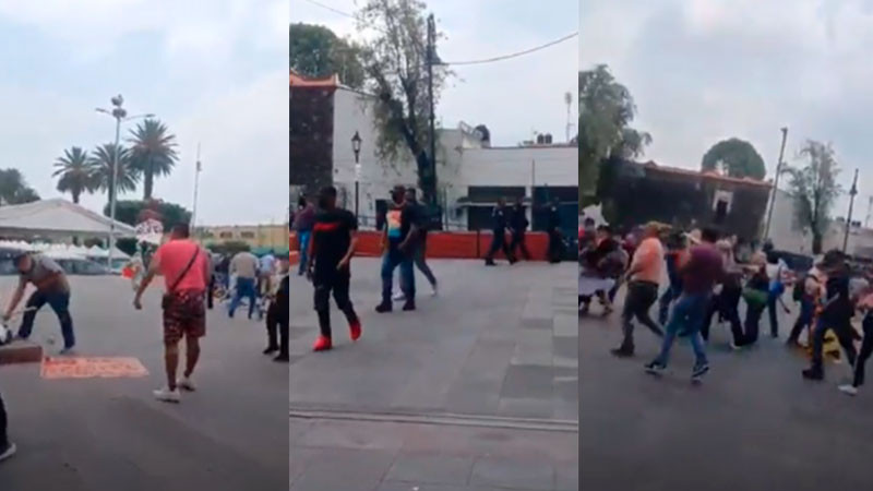 Encapuchados agreden a manifestantes en Xochimilco 