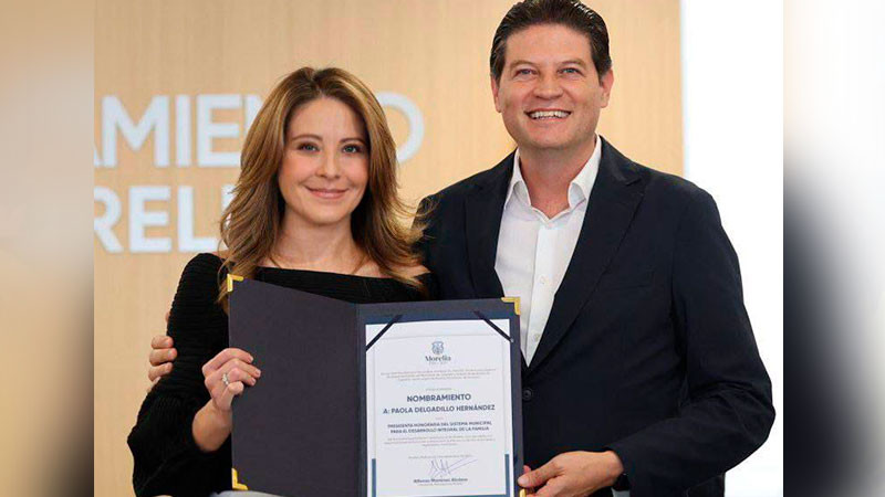 Ayuntamiento aprueba nombramiento de Paola Delgadillo como Presidenta Honoraria del DIF Morelia 