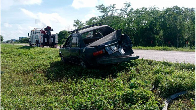 Accidente en la vía Mérida-Campeche deja diez lesionados 