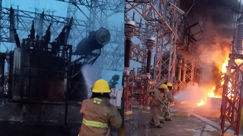 Explosión e incendio en subestación de la CFE en Villahermosa, Tabasco 