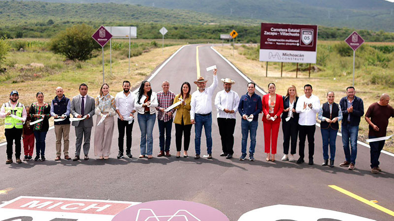 Inaugura Bedolla rehabilitación carretera Zacapu-Villachuato; se invirtieron 201 mdp 