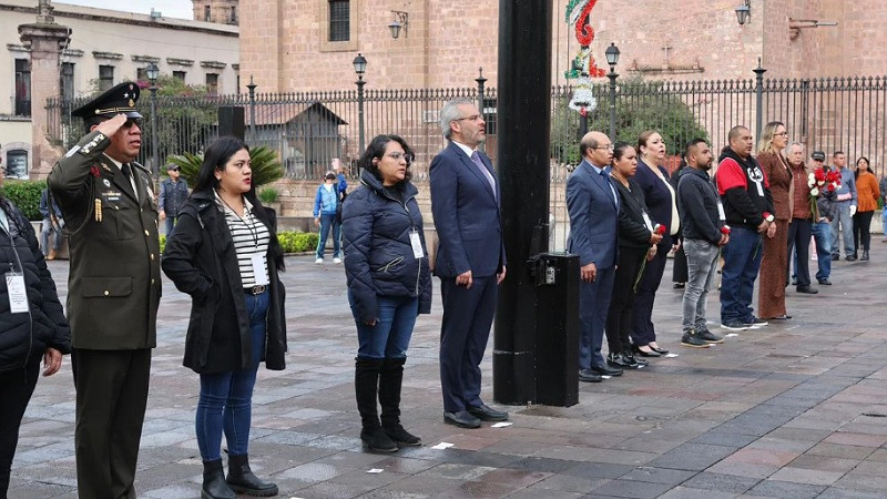 Encabeza Alfredo Ramírez  Bedolla homenaje a víctimas del 15 de septiembre en Morelia, Michoacán