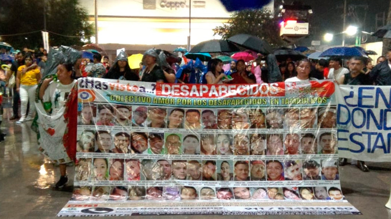 Con "grito de dolor" colectivos piden justicia por sus desaparecidos, en Tamaulipas 