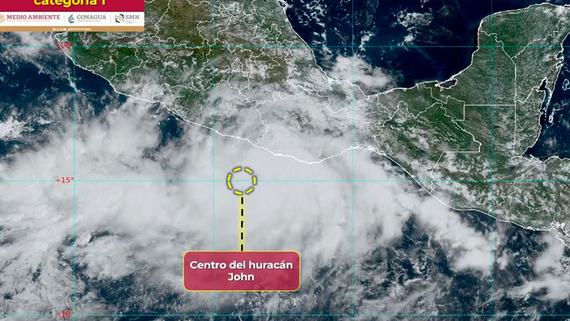 Activan Alerta Amarilla en Oaxaca por huracán 'John' 