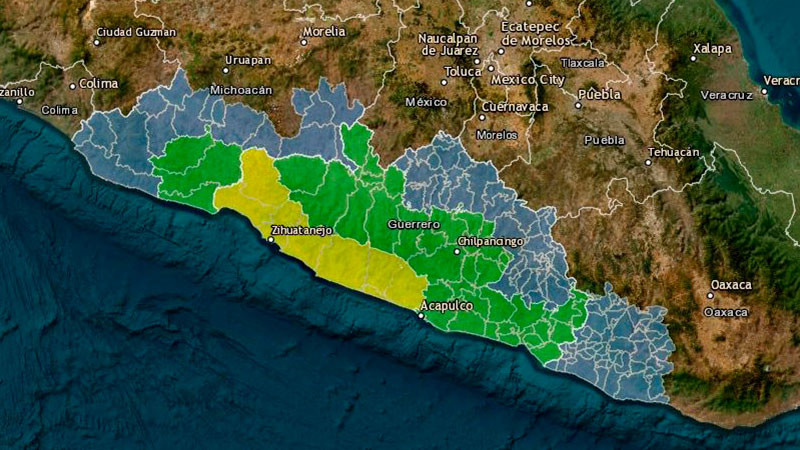 Emiten alerta preventiva para 20 municipios de Michoacán por tormenta tropical John