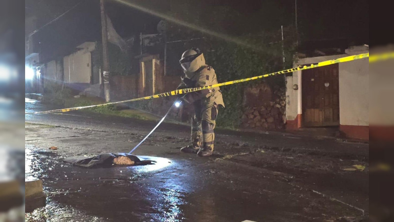 Localizan y desactivan granada en Erongarícuaro, Michoacán, tras enfrentamiento con delincuentes 