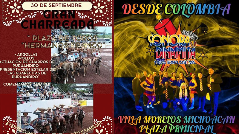 Invitan a las Fiestas Patrias en Villa Morelos, Michoacán, un legado de tradición y patriotismo