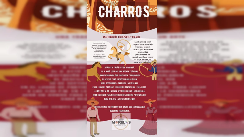 Invitan a las Fiestas Patrias en Villa Morelos, Michoacán, un legado de tradición y patriotismo