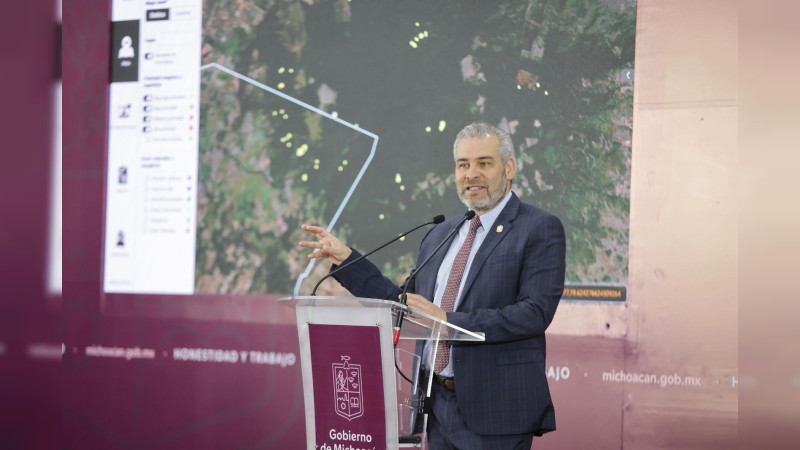 Con vigilancia satelital cuidamos nuestros bosques: Bedolla