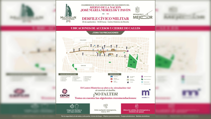 Conoce los accesos y cierres viales por el desfile del 30 de septiembre ...
