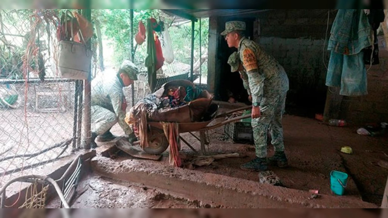 Ejército activa fase de recuperación en San Lucas y Huetamo, Michoacán, tras afectaciones por “John” 