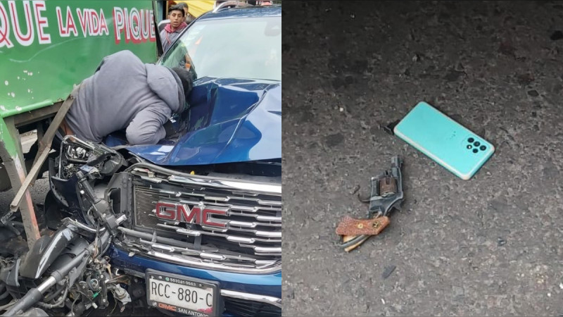 Se defiende conductor y aplasta a su asaltante, en Ciudad de México 