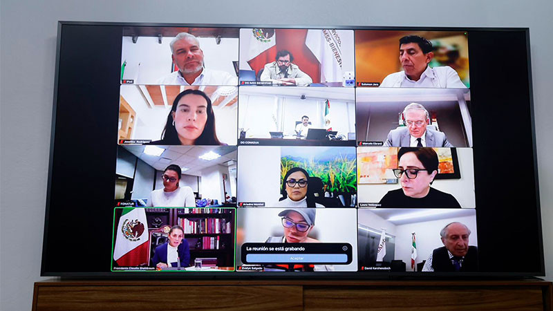 Bedolla participa en reunión virtual con Sheinbaum por huracán John 