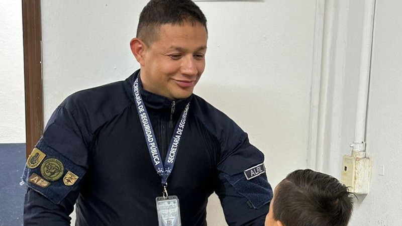 Localiza y resguarda la Guardia Civil localiza a niño extraviado, en Morelia, Michoacán  