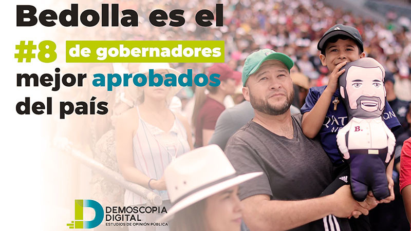 Bedolla, el octavo mandatario mejor evaluado en el país: Demoscopía Digital 