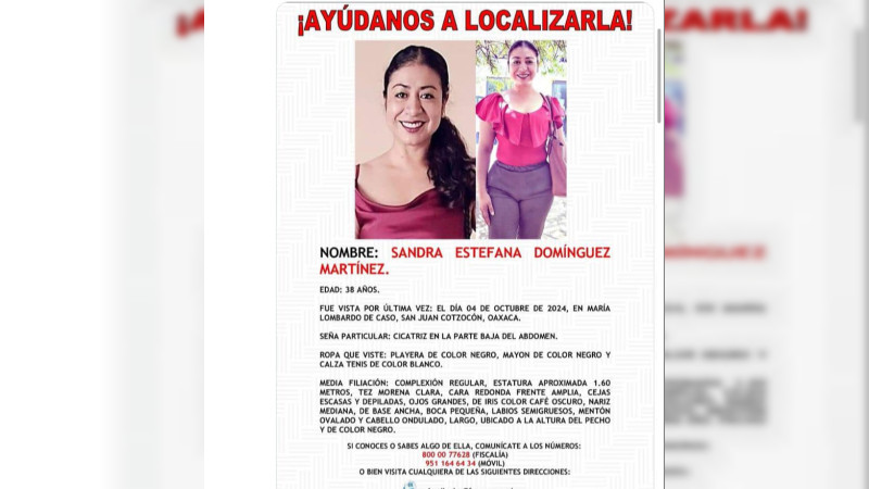Exhorta ONU a autoridades de Oaxaca a localizar a la activista Ayuuk, Sandra  Domínguez