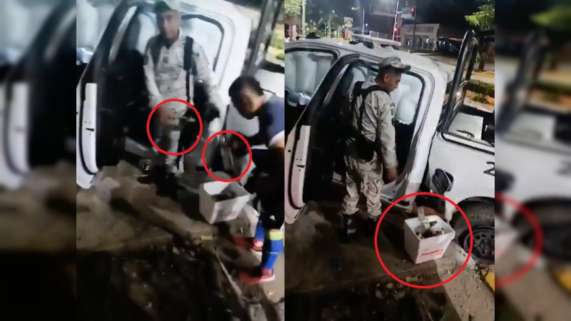 Soldados borrachos de la GN se pasan semáforo y chocan contra deportistas en Villahermosa, Tabasco: Llevaban hielera llena de “caguamas” 