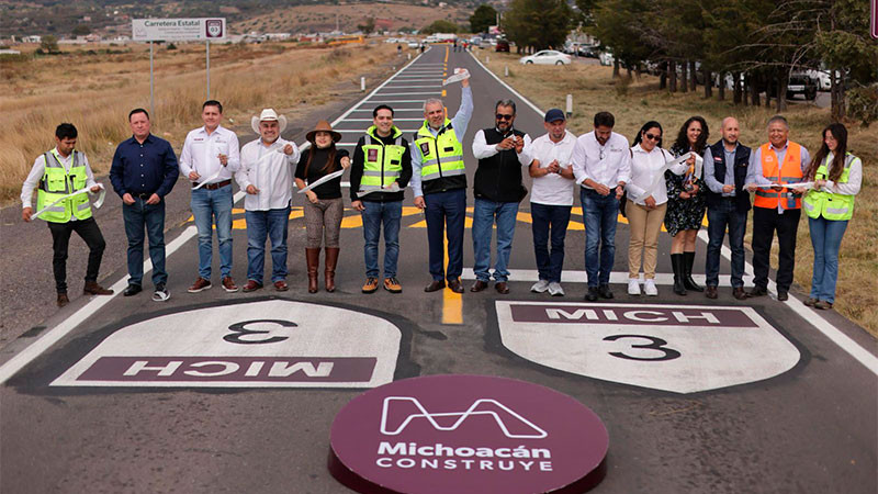 Inaugura Bedolla carretera multianual Epitacio Huerta-Contepec-Tlalpujahua 