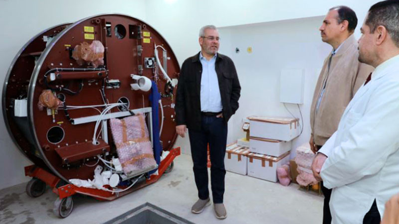 Por arrancar operaciones nuevo acelerador lineal y Pet Scan; supervisa Bedolla instalación 