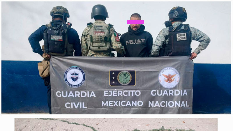 Detienen en Apatzingán, Michoacán a sujeto con un arma de fuego 