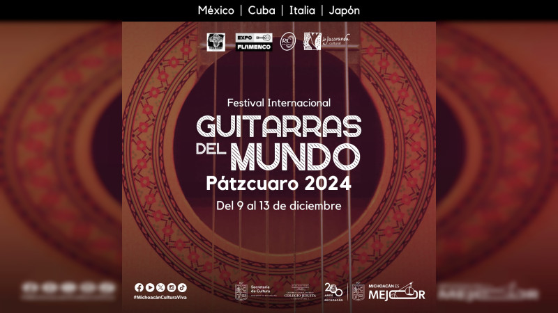 Pátzcuaro reunirá a talentosos guitarristas en primer festival internacional 