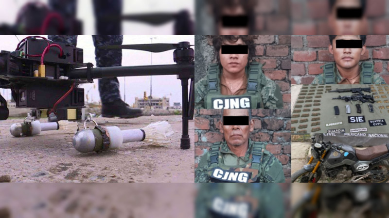 Aseguran 300 minas y explosivos para dron en Buenavista, Michoacán: Los cuidaban 3 sicarios del CJNG 