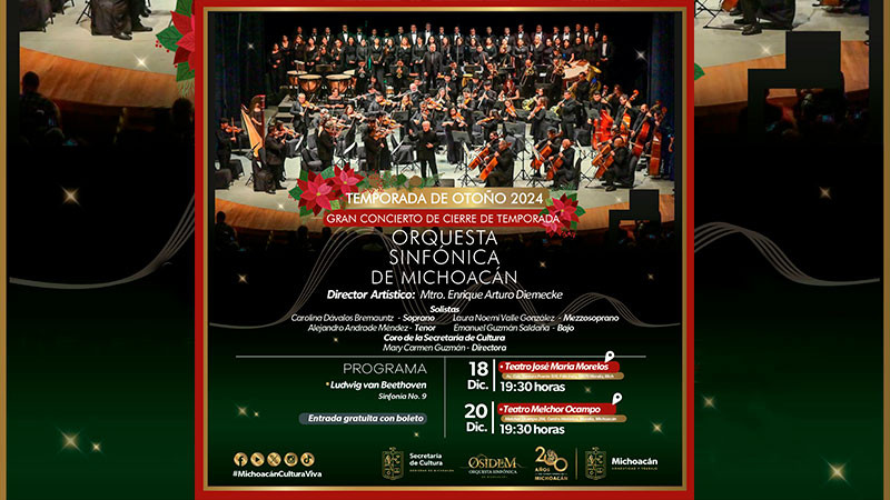 Novena Sinfonía de Beethoven cerrará con broche de oro los conciertos de la Osidem 