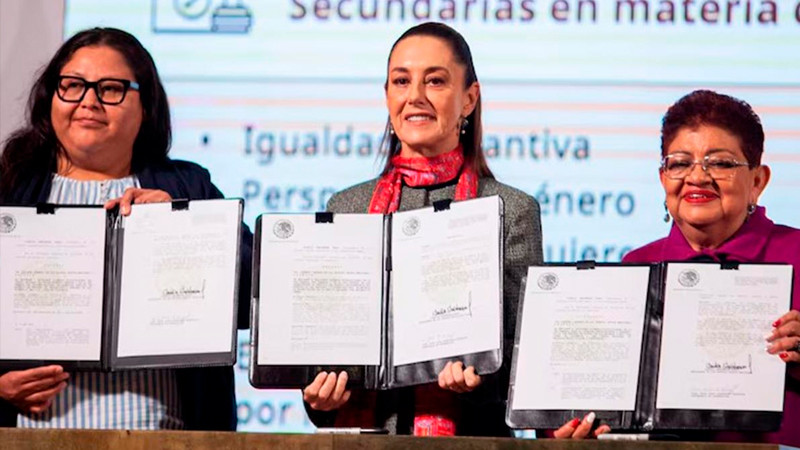Sheinbaum firma decreto en pro de la igualdad sustantiva de las mujeres 
