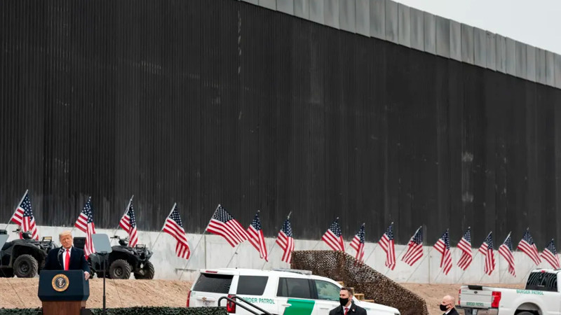 Trump se compromete a continuar construcción del muro fronterizo; "es una pared muy cara", dice 