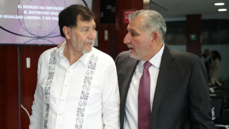 Fernández Noroña y Adán Augusto López se reúnen con Sheinbaum en Palacio Nacional  