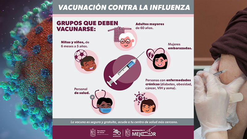 Vacuna contra influenza protege a niñas, niños, adultos y embarazadas: sector salud  
