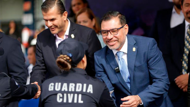 Guardia Civil recibe a cerca de 500 nuevos agentes, en Michoacán  