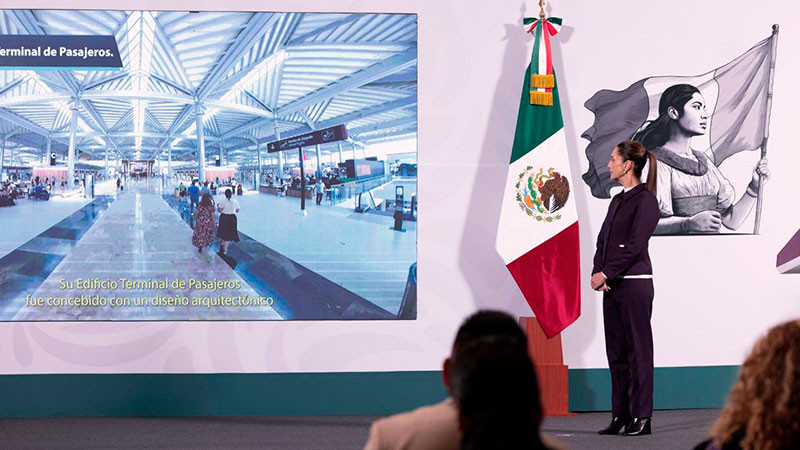 Presidenta Claudia Sheinbaum destaca al AIFA como un aeropuerto en crecimiento  